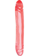 Translucence Smooth Double Dildo 12in - Pink