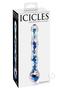 Icicles No. 8 Beaded Glass Dildo 7in - Clear/blue